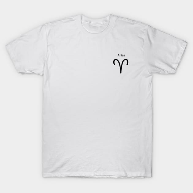 Aries zodiac sign merchandise T-Shirt by maddiesldesigns